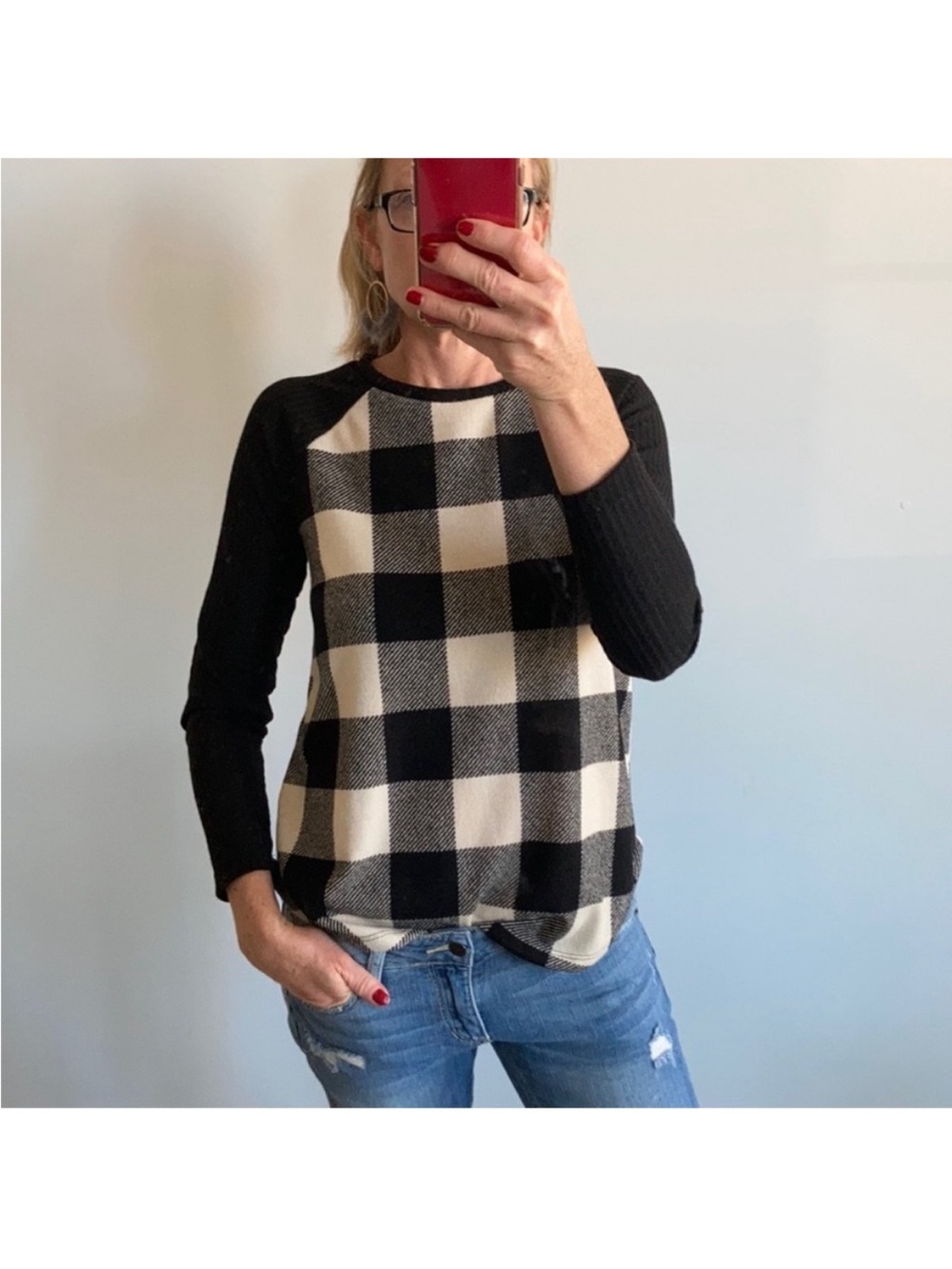 Black & White Buffalo Check